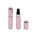 Garrafa de testador de perfume de alumínio rosa de 5 ml brilhante